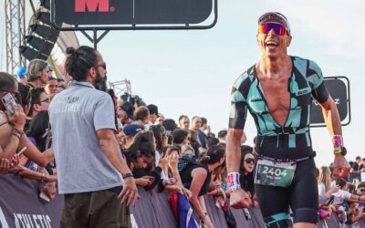 Valerio Doni, dentro un Ironman con il suo team